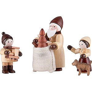 Kleine Figuren & Miniaturen Thiel-Figuren Thiel-Figuren Bescherung - natur - 4-teilig - 6,5 cm