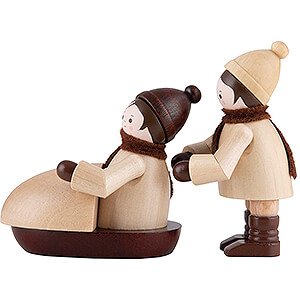 Kleine Figuren & Miniaturen Thiel-Figuren Thiel-Figuren Bobfahrer - natur - 2-teilig - 5 cm