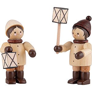 Kleine Figuren & Miniaturen Thiel-Figuren Thiel-Figuren Mini-Laternenkinder - natur - 2-teilig - 5 cm