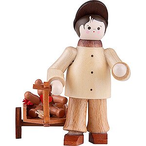 Small Figures & Ornaments Thiel Figurines Thiel Figurine - Boy with Teddy in Handcart - 5,5 cm / 2.2 inch