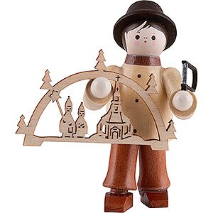 Small Figures & Ornaments Thiel Figurines Thiel Figurine - Candle Arch Seller with Jigsaw - natural - 6 cm / 2.4 inch