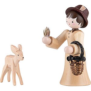 Small Figures & Ornaments Thiel Figurines Thiel Figurine - Forester Lady with Deer - natural - 6 cm / 2.4 inch