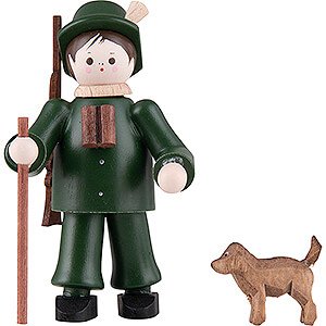 Small Figures & Ornaments Thiel Figurines Thiel Figurine - Forester with Dog - coloured - 6 cm / 2.4 inch