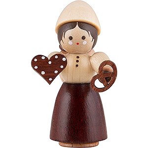 Small Figures & Ornaments Thiel Figurines Thiel Figurine - Girl with Gingerbread - natural - 4,5 cm / 1.8 inch