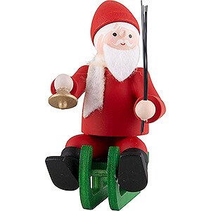 Small Figures & Ornaments Thiel Figurines Thiel Figurine - Santa Claus on Sledge - coloured - 6 cm / 2.4 inch
