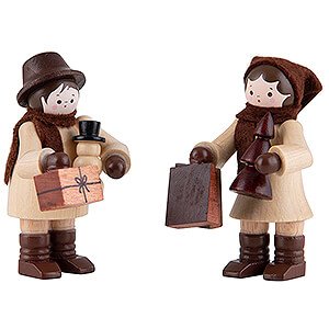 Small Figures & Ornaments Thiel Figurines Thiel Figurine - Shopping Couple - natural - 5,5 cm / 2.2 inch