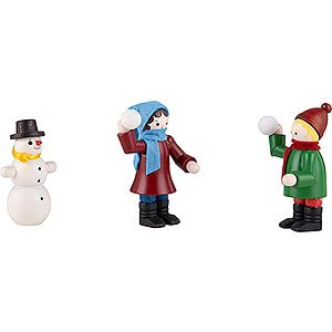 Small Figures & Ornaments Thiel Figurines Thiel Figurines - Snowball Thrower - 3 pieces - coloured - 5,5 cm / 2.2 inch