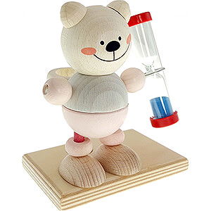 Wooden Toys Decoration and more Toothbrush Clock Brli Nature - 10 cm / 3.9 inch