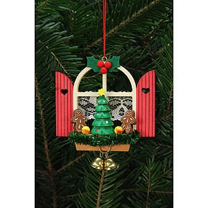 Tree ornaments Christmas Tree Ornament - Advent Window with Gingerbread - 7,6x7,0 cm / 3x3 inch