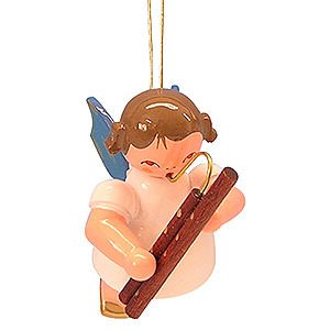 Tree ornaments Angel Ornaments Floating Angels - blue wings Tree Ornament - Angel with Bassoon - Blue Wings - Floating - 5,5 cm / 2,1 inch