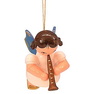 Tree ornaments Angel Ornaments Floating Angels - blue wings Tree Ornament - Angel with Clarinet - Blue Wings - Floating - 5,5 cm / 2,1 inch