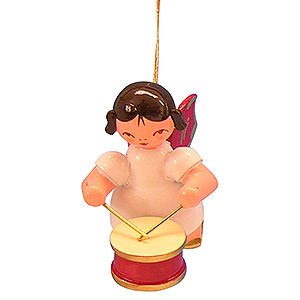 Tree ornaments Angel Ornaments Floating Angels - red wings Tree Ornament - Angel with Drum - Red Wings - Floating - 5,5 cm / 2,1 inch