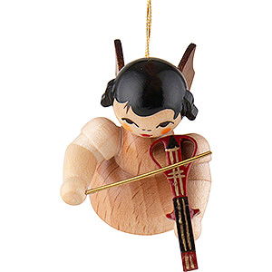 Tree ornaments Angel Ornaments Floating Angels - natural Tree Ornament - Angel with E-Violin - Natural Colors - Floating - 5,5 cm / 2.2 inch