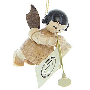 Tree ornaments Angel Ornaments Floating Angels - natural Tree Ornament - Angel with Fanfare - Natural Colors - Floating - 5,5 cm / 2.2 inch