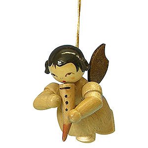 Tree ornaments Angel Ornaments Floating Angels - natural Tree Ornament - Angel with Gemshorn - Natural Colors - Floating - 5,5 cm / 2,1 inch
