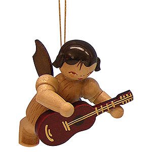 Tree ornaments Angel Ornaments Floating Angels - natural Tree Ornament - Angel with Guitar - Natural Colors - Floating - 5,5 cm / 2,1 inch