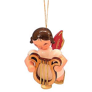 Tree ornaments Angel Ornaments Floating Angels - red wings Tree Ornament - Angel with Lyre - Red Wings - Floating - 5,5 cm / 2,1 inch