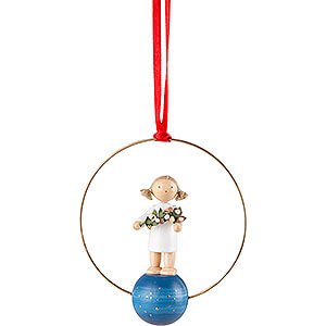 Tree ornaments Angel Ornaments Misc. Angels Tree Ornament - Angel with Mistletoe - 7 cm / 2.8 inch