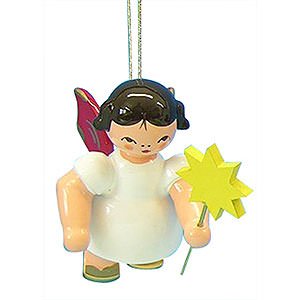 Tree ornaments Angel Ornaments Floating Angels - red wings Tree Ornament - Angel with Star - Red Wings - Floating - 6 cm / 2,3 inch
