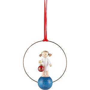 Tree ornaments Angel Ornaments Misc. Angels Tree Ornament - Angel with Tree Ball - 7 cm / 2.8 inch