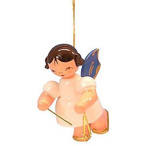 Tree ornaments Angel Ornaments Floating Angels - blue wings Tree Ornament - Angel with Triangle - Blue Wings - Floating - 5,5 cm / 2,1 inch