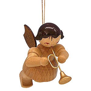 Tree ornaments Angel Ornaments Floating Angels - natural Tree Ornament - Angel with Trumpet - Natural Colors - Floating - 5,5 cm / 2,1 inch