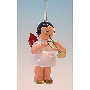 Tree ornaments All tree ornaments Tree Ornament - Angel with Trumpet - Red Wings - 9,5 cm / 3.7 inch