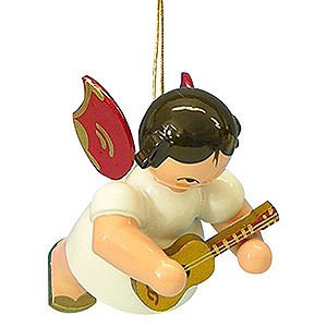 Tree ornaments Angel Ornaments Floating Angels - red wings Tree Ornament - Angel with Ukulele - Red Wings - Floating - 5,5 cm / 2,1 inch