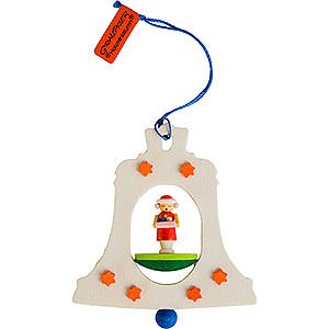 Tree ornaments Christmas Tree Ornament - Bell with Striezel Girl - 7,5 cm / 3 inch