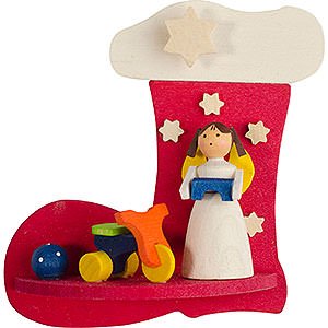 Tree ornaments Toy Design Tree Ornament - Boot-Angel with Trycycle - 7 cm / 2.8 inch