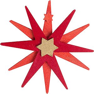 Tree ornaments Moon & Stars Tree Ornament - Christmas Star red - 7,4 cm / 2.9 inch