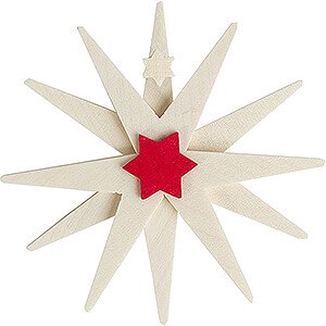 Tree ornaments Moon & Stars Tree Ornament - Christmas Star white - 7,4 cm / 2.9 inch