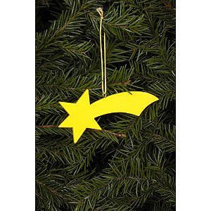 Tree ornaments Moon & Stars Tree Ornament - Comet Yellow - 9,2 / 3,6 cm - 4x1 inch