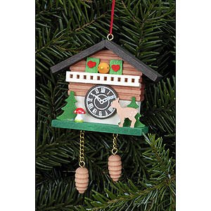 Tree ornaments Misc. Tree Ornaments Tree Ornament - Cuckoo Clock with Bambi - 6,9x5,7 cm / 2.7x2.2 inch