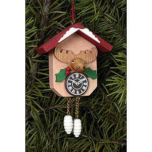 Tree ornaments Misc. Tree Ornaments Tree Ornament - Cuckoo Clock with Moose - 6,4x6,5 cm / 2.5x2.5 inch