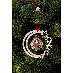 Tree ornaments Toy Design Tree Ornament - Glass Bauble in Starry Moon - Teddy Bear - 3 pcs. - 7 cm / 2.8 inch