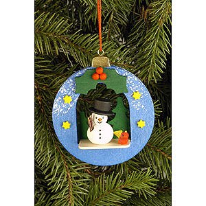 Tree ornaments Snowmen Tree Ornament - Globe with Snowman - 6,7x7,4 cm / 2.6x2.9 inch