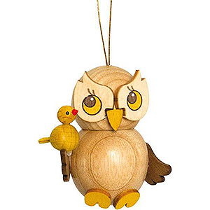 Tree ornaments Misc. Tree Ornaments Tree Ornament - Owl Child with Bird - 4 cm / 1.6 inch