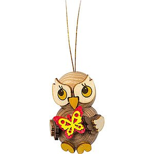 Tree ornaments Misc. Tree Ornaments Tree Ornament - Owl Child with Butterfly - 4 cm / 1.6 inch