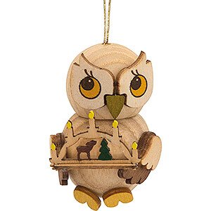 Tree ornaments Misc. Tree Ornaments Tree Ornament - Owl Child with Candle Arch - 4 cm / 1.6 inch