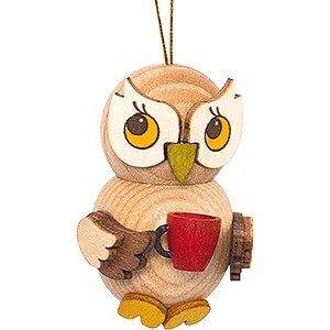 Tree ornaments Misc. Tree Ornaments Tree Ornament - Owl Child with Cup - 4 cm / 1.6 inch