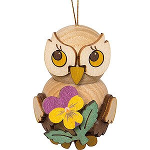 Tree ornaments Misc. Tree Ornaments Tree Ornament - Owl Child with Flower - 4 cm / 1.6 inch