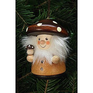 Tree ornaments Dwarfs & others Tree Ornament - Teeter Man Mushroom Man Natural - 7,8 cm / 3.1 inch