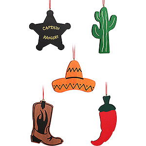 Tree ornaments Misc. Tree Ornaments Tree Ornament - Texas Assortment - 9,5 cm / 3.7 inch