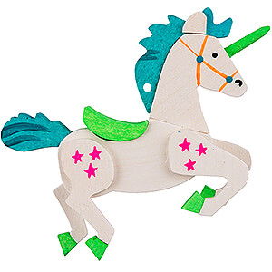 Tree ornaments Misc. Tree Ornaments Tree Ornament - Unicorn Green/Turquoise - 6,2 cm / 2.4 inch