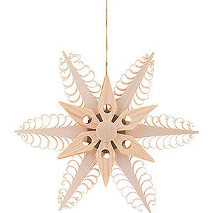 Tree ornaments Moon & Stars Tree Ornament - Wood Chip Star  - 12 cm / 4.7 inch