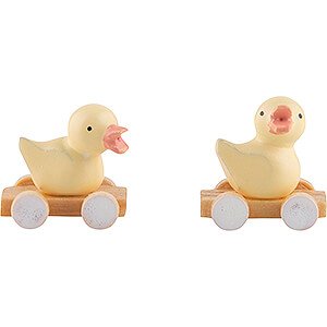 Small Figures & Ornaments Flade Flax Haired Children Two Ducklings - Edition Flade & Friends - 1,4 cm / 0.6 inch