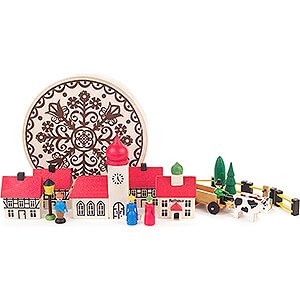 Small Figures & Ornaments Wood Chip Boxes Village in Wood Chip Box - 5,5 cm / 2.2 inch