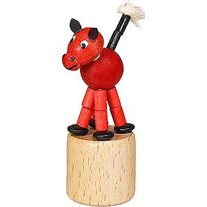 Kleine Figuren & Miniaturen Wackelfiguren Wackeltier Pferd rot - 7,5 cm