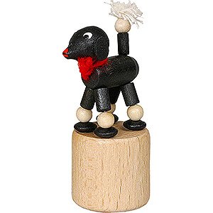 Kleine Figuren & Miniaturen Wackelfiguren Wackeltier Pudel schwarz - 7 cm